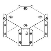 Legrand MGR33AGX 75mm x 75mm Pre Galvanised Single Compartment Equal 4 Way Crossover
